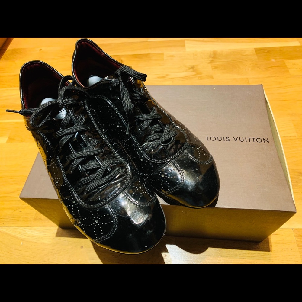 Louis Vuitton patent leather sneakers